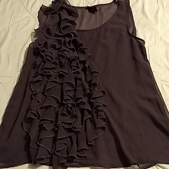 EUC Sz S chiffon ruffle tank - Picture 1 of 3